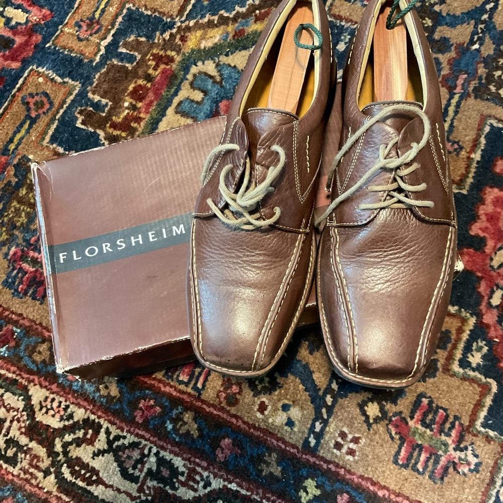 Florsheim Men's Rich Brown Leather Oxfords